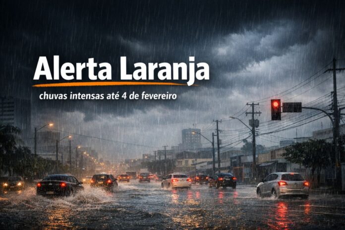 Alerta laranja para chuvas intensas em Porto Velho Chuva intensa provoca alagamentos em área urbana de Porto Velho durante alerta laranja