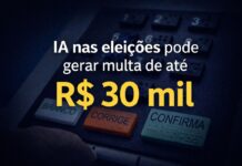 Uso de IA nas eleições de 2026 pode render multa de até R$ 30 mil Urna eletrônica com destaque para multa de R$ 30 mil por uso de inteligência artificial irregular nas eleições de 2026